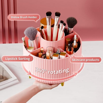 360° Rotate Makeup Brush Holder Organizer, Makeup Organizers Countertop - Image 2