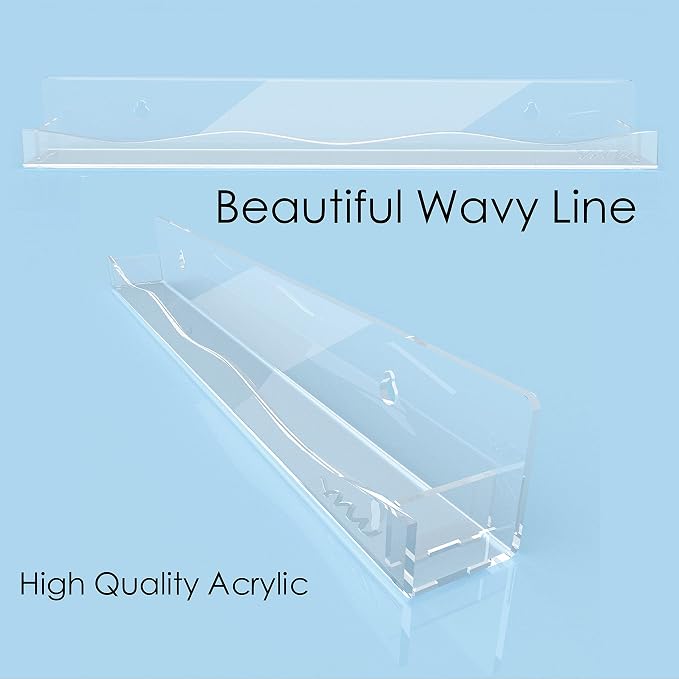 YMVV Clear Acrylic Nail Polish Rack Wall Mounted Shelf, 6 Pack Organizer - Image 4