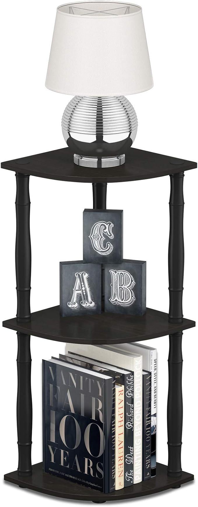 Furinno Turn-N-Tube 3-Tier Corner Display Rack Multipurpose Shelving Unit - Image 4