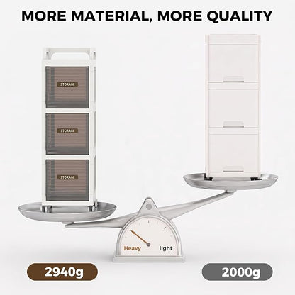 Bathroom Storage with Drawers, 7.87" Wide Slim Storage Cabinet | Freestanding - Image 4