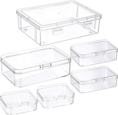 Jetec 6 Pieces Mini Plastic Clear Beads Storage Containers Box by Jetec