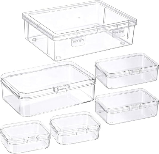 Jetec 6 Pieces Mini Plastic Clear Beads Storage Containers Box by Jetec