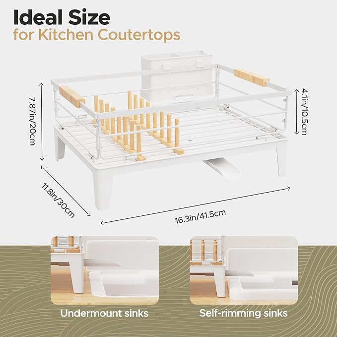 JYPS Dish Drying Rack for Kitchen Counter Decor - Image 6