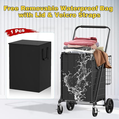 4.5 Cu Ft Folding Shopping Cart - Image 7