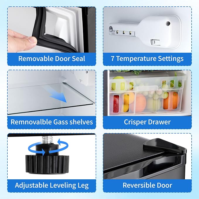Compact Refrigerator 3.2 Cu.Ft Mini Fridge - Image 4