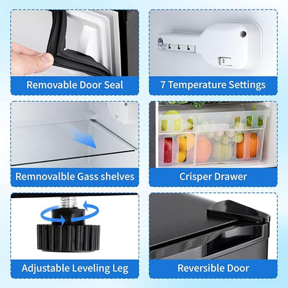 Compact Refrigerator 3.2 Cu.Ft Mini Fridge - Image 4