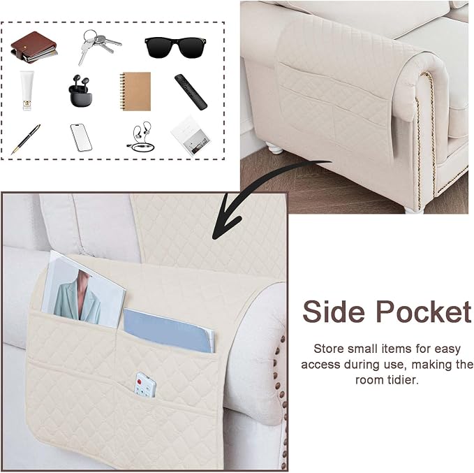 Waterproof Sofa Armrest Cover Headrest Cover - Image 5