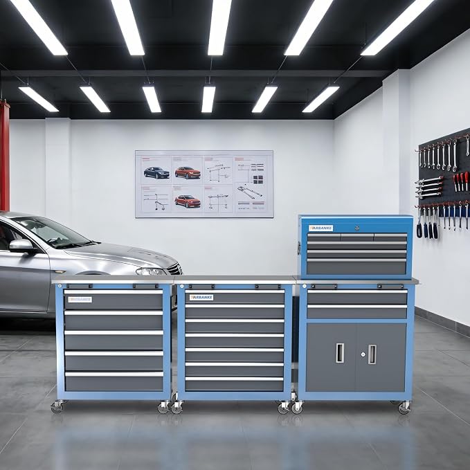 LARBANKE 20 Drawer Rolling Tool Chest Combo, Tool Cabinet - Image 2