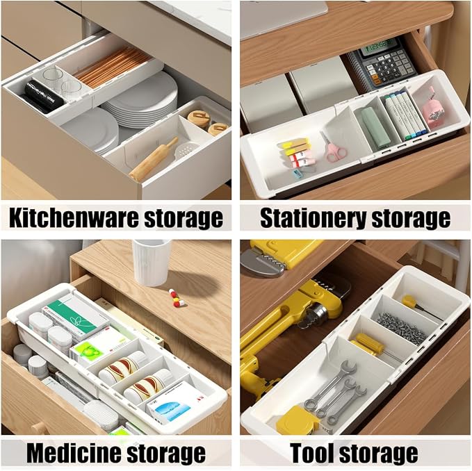 YOOUSOO Expandable Drawer Organizer, Drawer Dividers Organizers and Storage - Image 6