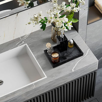 Real Natural Marble Tray for Bathroom, Kitchen and Desktop, Rectangle Genuine - Image 6