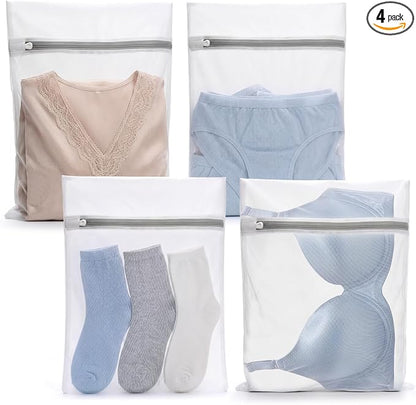 Muchfun 4Pcs Durable Fine Mesh Laundry Bags by Muchfun
