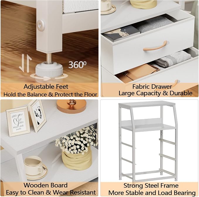 Furnulem White Night Stand - Image 5