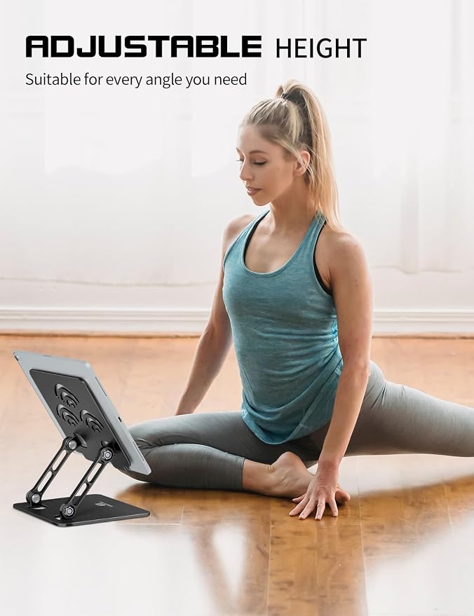 Adjustable Tablet Stand for Desk, Premium Aluminum Holder for iPads, and All - Image 6