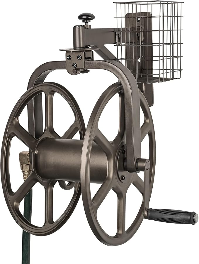 Liberty GARDEN 712 Single Arm Navigator Multi-Directional Garden Hose Reel by LibertyGardenProducts