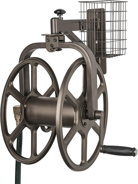 Liberty GARDEN 712 Single Arm Navigator Multi-Directional Garden Hose Reel by LibertyGardenProducts