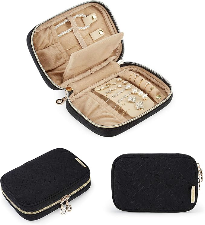BAGSMART Travel Jewelry Organizer Case Small Jewelry Roll by BAGSMART