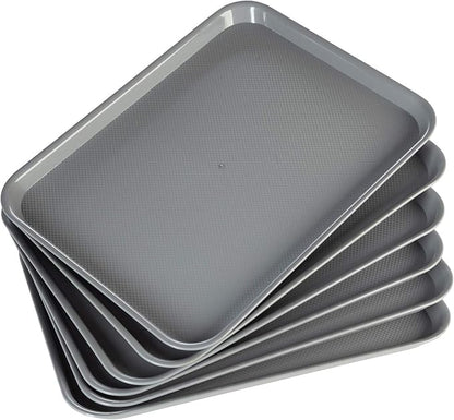 Eslite Rectangular Plastic Serving Trays, Fast Food Serving Cafeteria Trays - Image 7