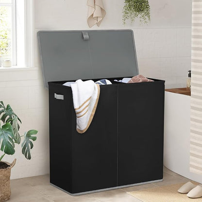 WOWLIVE Laundry Hamper with Lid, 180L Large Laundry Basket 3 Section with - Image 4