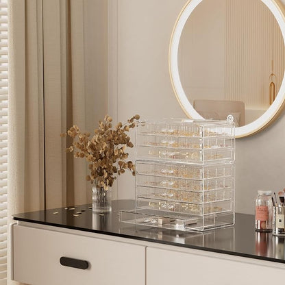ProCase Acrylic Earrings Holder Organizer Box -Clear, 8 Layers | 133 Jewelry - Image 2