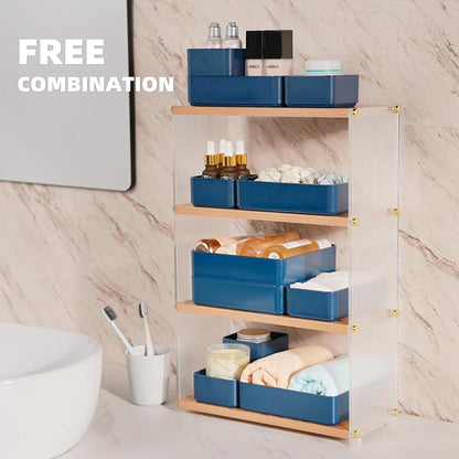CHANCETSUI 11-Piece Stackable Drawer Organizer Set, Stationery, Utensils in - Image 4