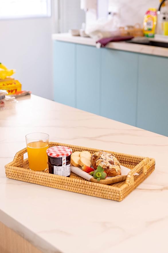 Hand-Woven Rattan Serving Tray - Image 5