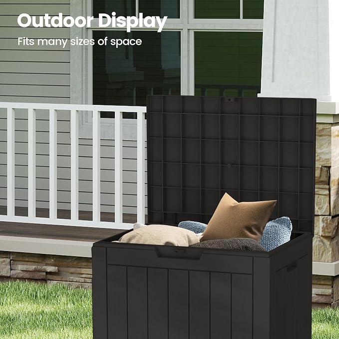 Zapdos 31 Gallon Outdoor Deck Box, Lockable Waterproof Outdoor Storage Boxes - Image 4