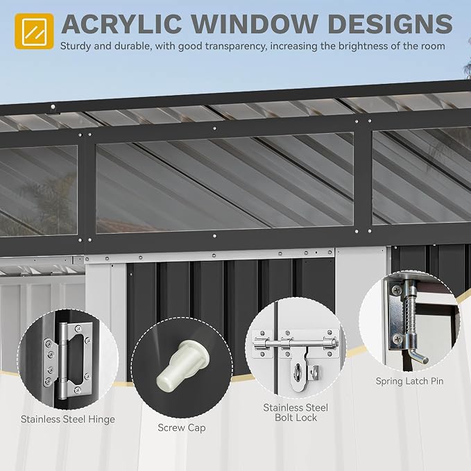 DWVO 9x4 FT Outdoor Storage Shed - Image 5