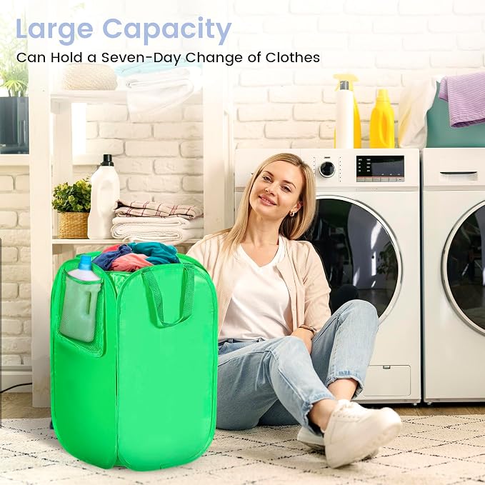 HOUSE AGAIN Upgraded Polyester Pop Up Laundry Hamper, Collapsible Laundry - Image 2