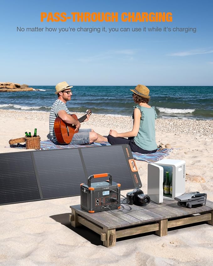 Portable Power Station 1000W, GRECELL 999Wh Solar Powered Generator - Image 6