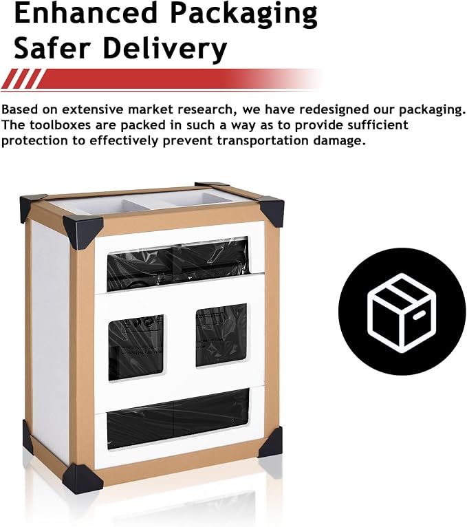 AirWire Tool Chest, 5-Drawer Rolling Tool Storage Cabinet - Image 4