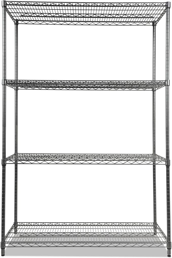 Alera Wire Shelving Starter Kit, Four-Shelf, 48w x 24d x 72h - Image 4