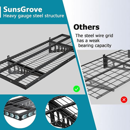 4-Pack 1.5×3.8ft Garage Wall Shelving, 18×45.6 inches Heavy Duty Wall Mounted - Image 6