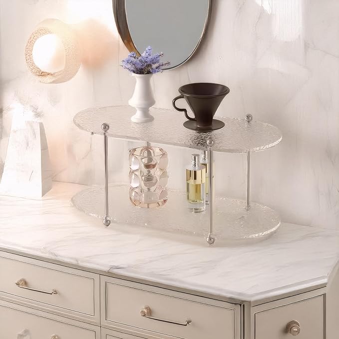 Benkyo 2 Tier Bathroom Vanity Organizer Countertop Shelves Makeup Counter Shelf - Image 5