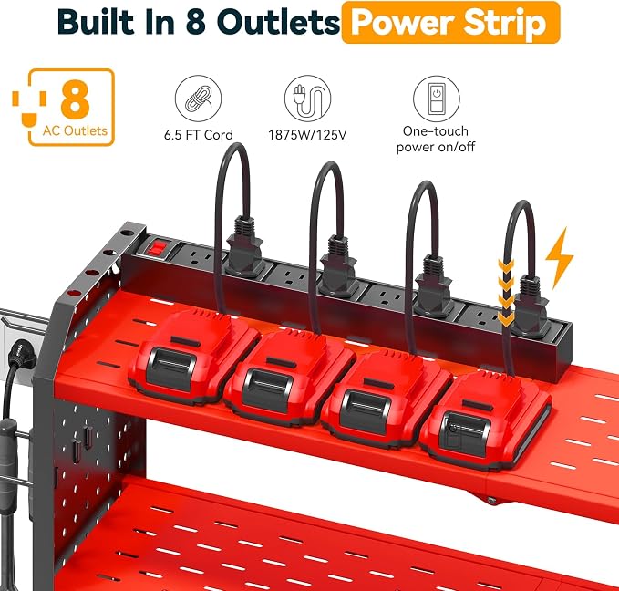 Warome Garage Tool Organizer Wall Mount - Image 2