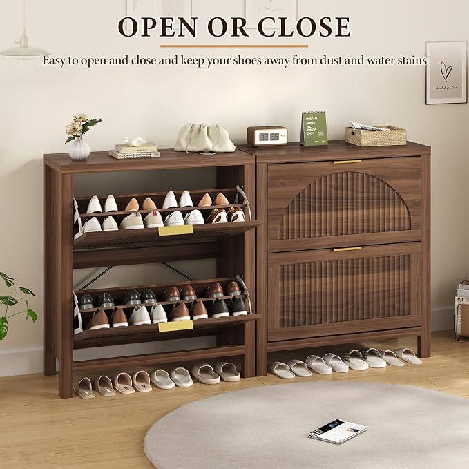 Fluted Shoe Cabinet Storage - Image 8