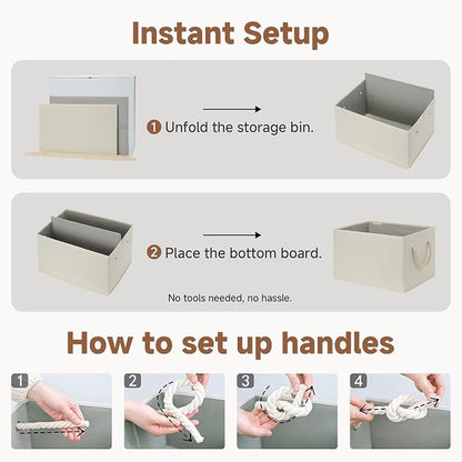 StorageWorks Storage Baskets for Shelves, Foldable Fabric Closet Storage Bins - Image 7