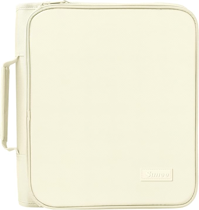 SUNEE Zippered Binder Bag with Handle, 2-Inch 3-Ring O-Ring, 500-Sheet Capacity by SUNEE