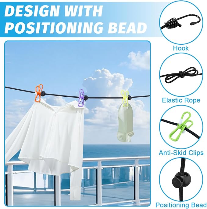 Travel Clothesline for Cruise Retractable Clothesline - Image 4