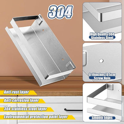 Lallisa 2 Pieces Stainless Steel Shelf Bathroom Shower Floating Shelves Wall - Image 4