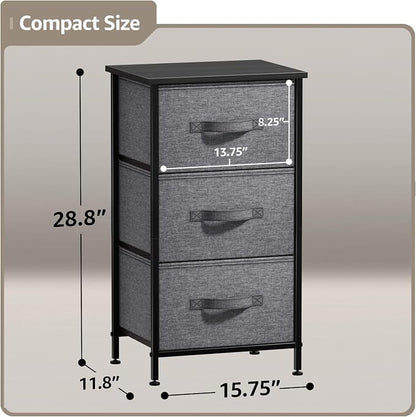 Sorbus Nightstand with 3 Drawers - Image 3