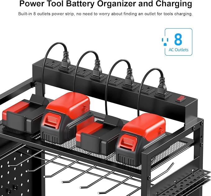 CCCEI Garage Power Tools Organizer Cart - Image 2
