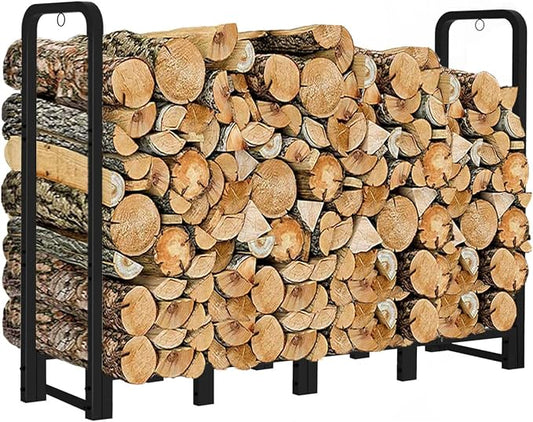 Firewood Rack Stand 6ft Heavy Duty Logs Carrier Holder by Artibear