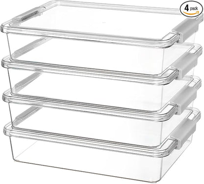 Vtopmart 4 Pack 6 Qt Plastic Storage Bins by Vtopmart