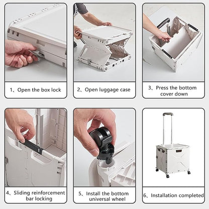 Collapsible Rolling Crate on Wheels - Image 4