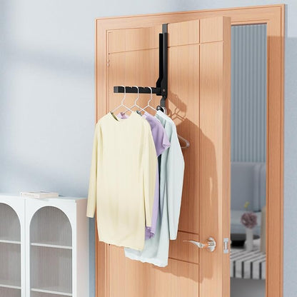 BAKON Over The Door Hanger Folding Clothes Drying Rack, Folding Hanging Coat - Image 9