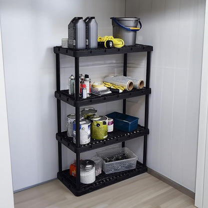 Gracious Living 2 Pack 4 Shelf Fixed Height Ventilated Heavy Duty Storage Unit - Image 5