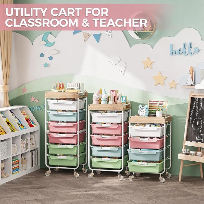 SYKIARIOL Rolling Craft Storage Cart - Image 8