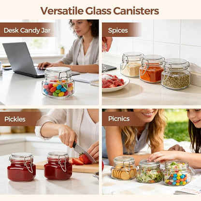 ComSaf Set of 6 Square Glass Jars - Image 7