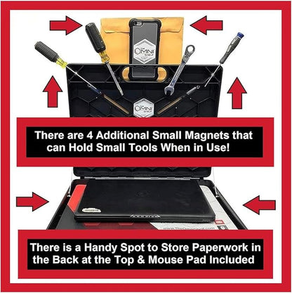 The OmniShelf Magnetic Portable Workstation + Toolbox, Computer & Laptop Stand - Image 6