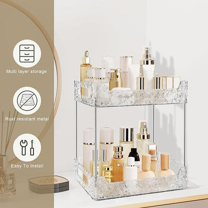 2-Tier Bathroom Counter Organizer Countertop Storage, Dresser Organizer Vanity - Image 4